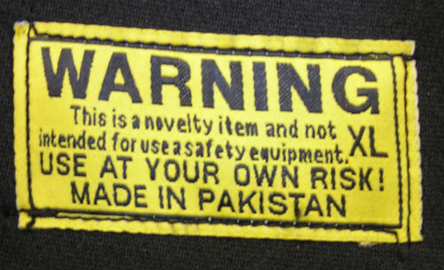 novelty warning