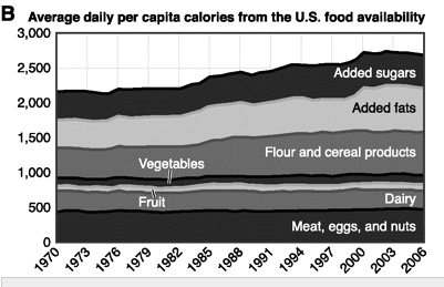 caloric intake over last 40 years